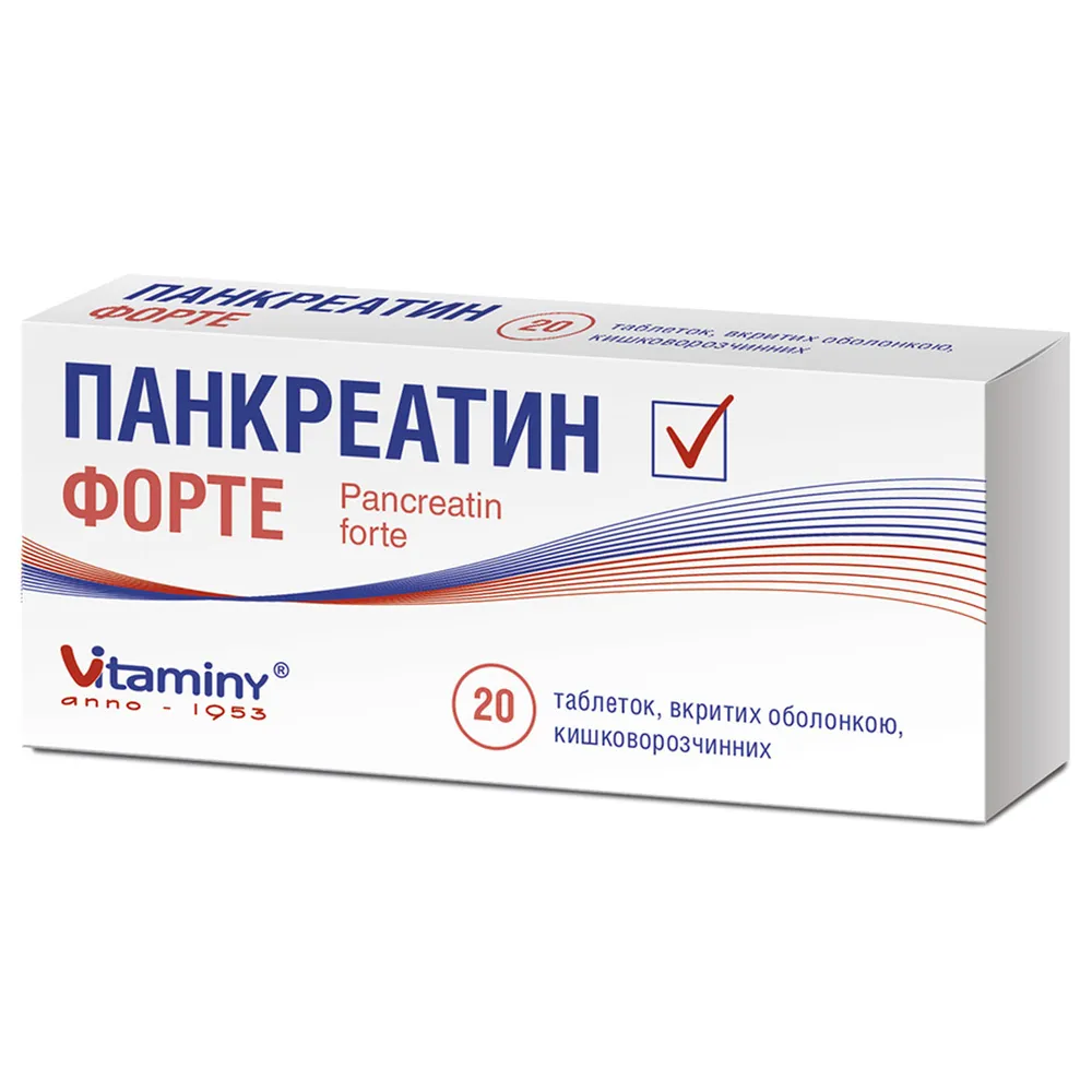 Pancreatin forte tablets, coated, enteric-coated
