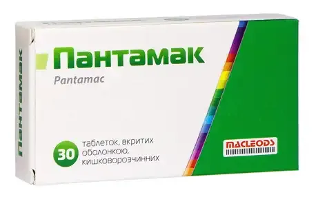 Пантамак таблетки, покрытые оболочкой, кишечнорастворимые