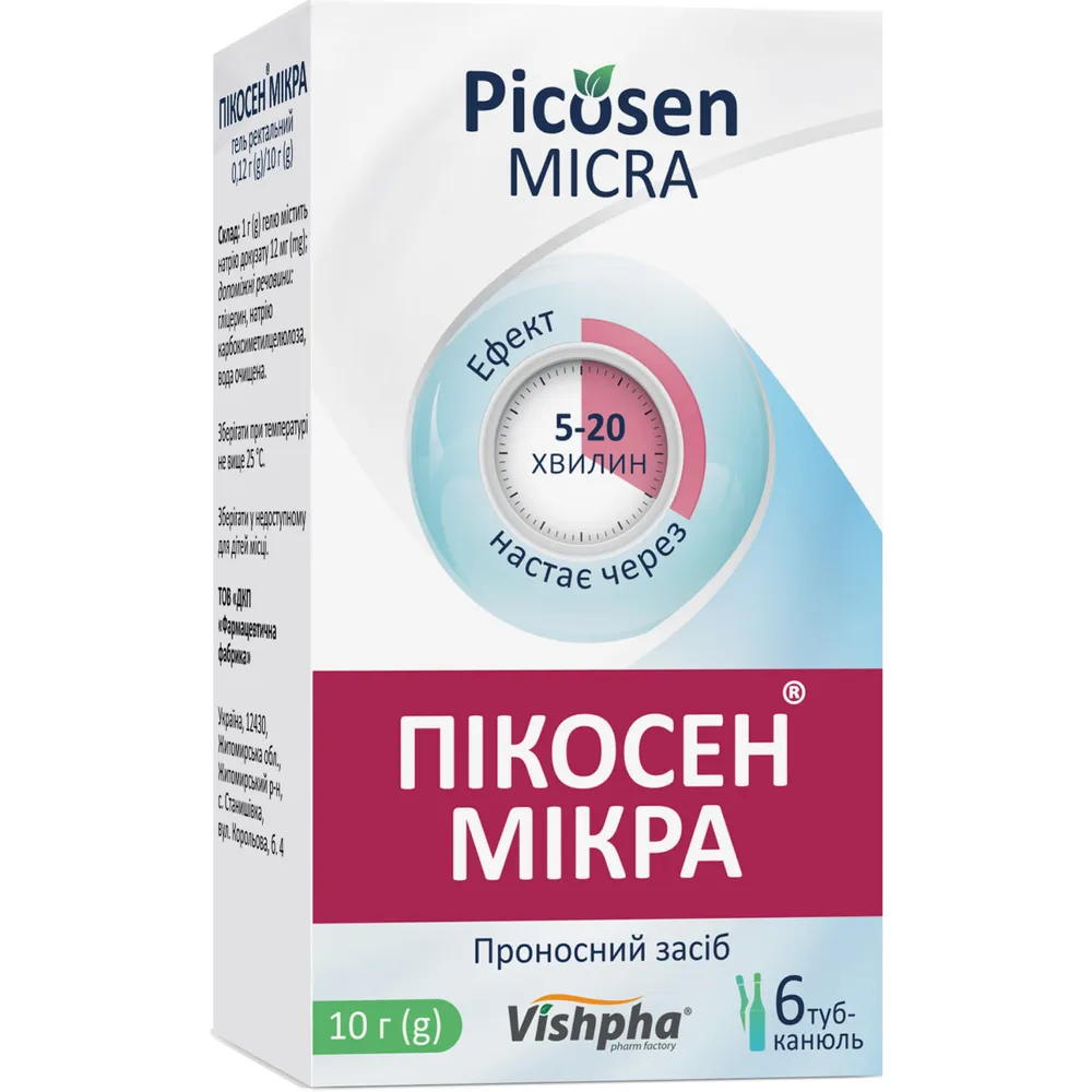 Picosen® mikra gel, rectal