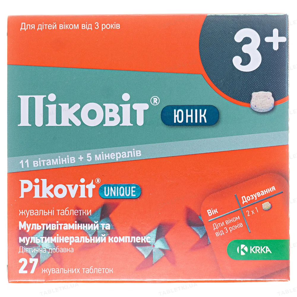 Пиковит таблетки, покрытые оболочкой