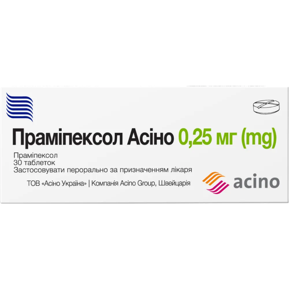 Прамипексол асино таблетки