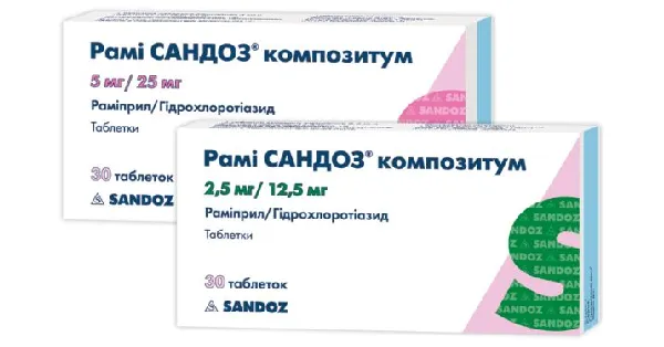 Ramipril e idroclorotiazide Sandoz® composto compresse