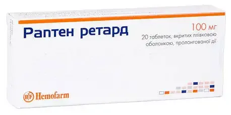 Rapten Retard compresse, rivestite con film a rilascio prolungato