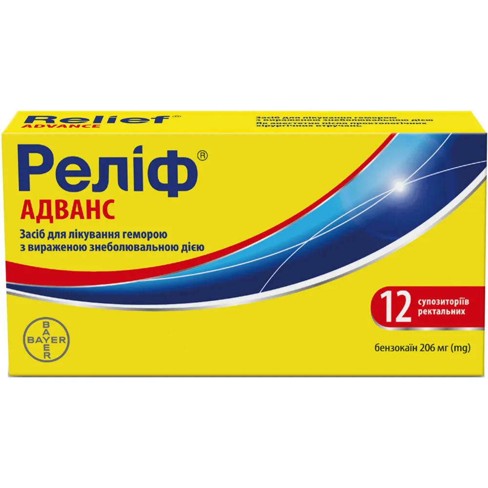 Relief® Advance supositorios, rectales