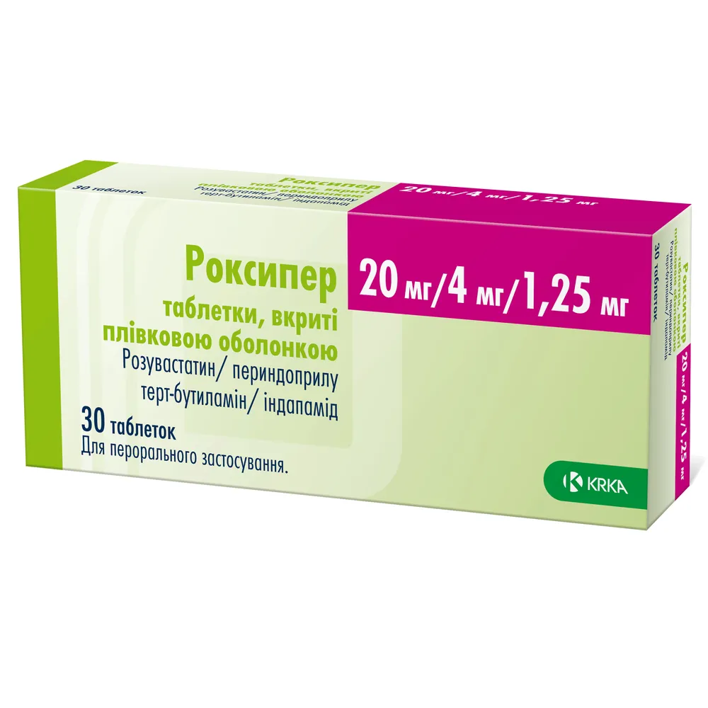 Roxiper tablets, film-coated
