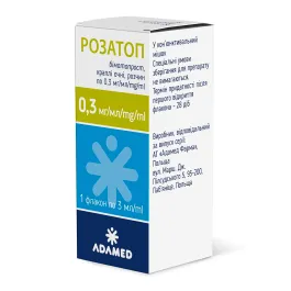 Rosatop drops, ophthalmic solution