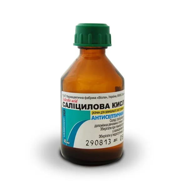 Solución alcohólica de ácido salicílico раствор, наружный, спиртовой