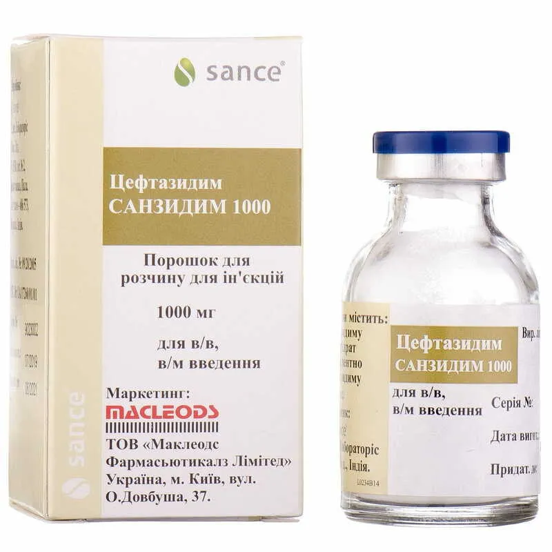 Sanzydim 1000 powder for injection solution