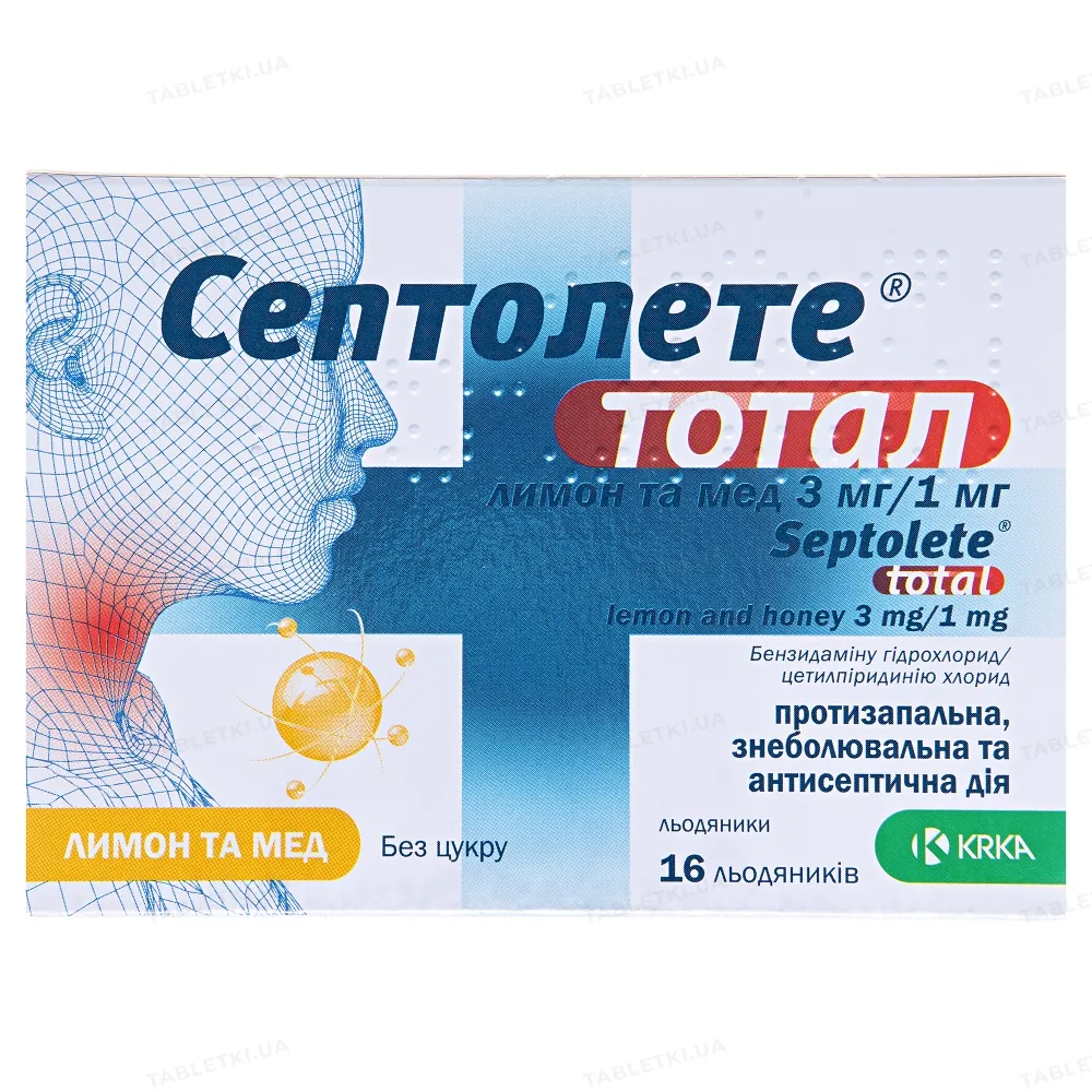 Septolète® Total Limón y Miel comprimidos, recubiertos con película
