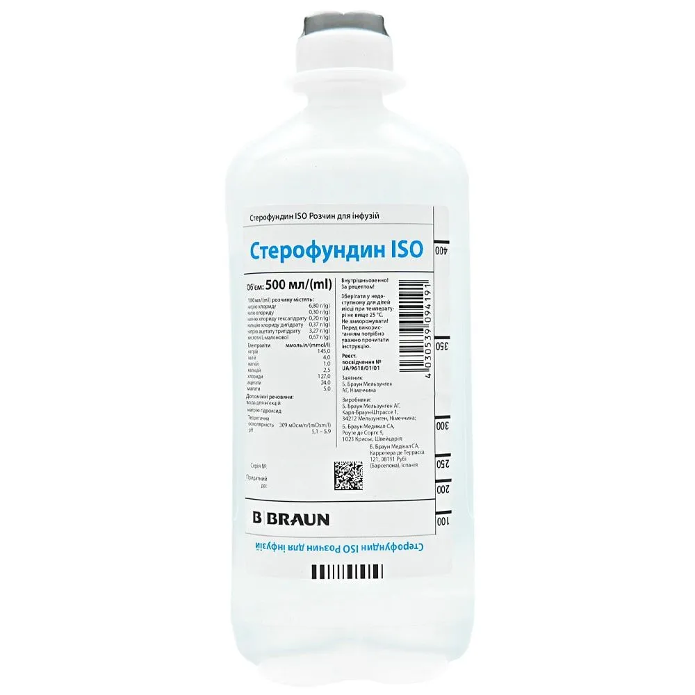 Sterofundin iso solution for infusion