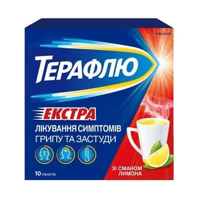 Theraflu extra with lemon flavor powder for oral solution
