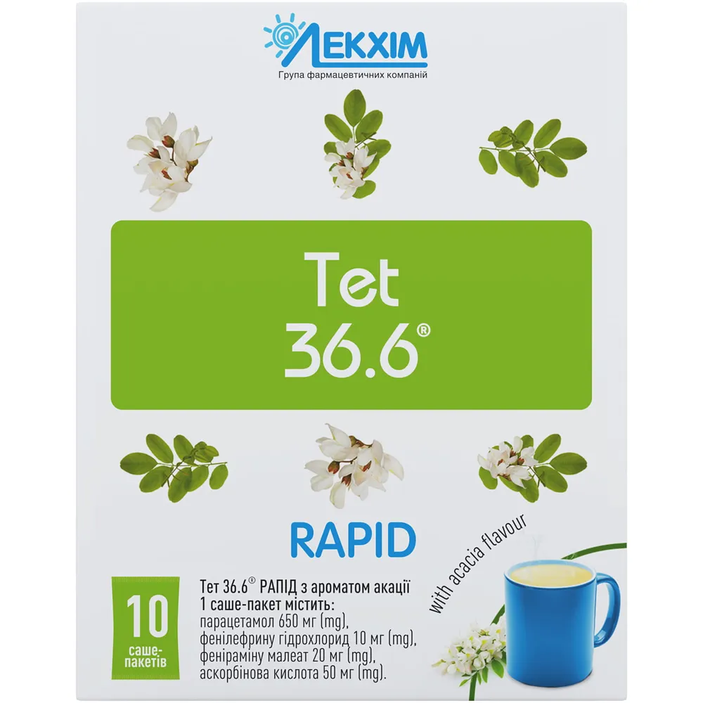 TET 36.6® RAPID con sabor a acacia polvo para solución oral