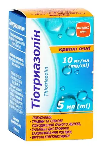 Thiotriazolin drops, ophthalmic