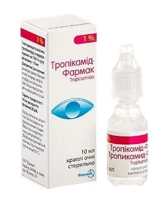 Tropicamide-pharmak drops, ophthalmic