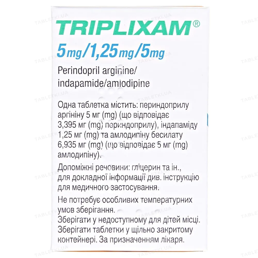 Triplixam® 5 mg/1,25 mg/5 mg comprimidos, recubiertos con película