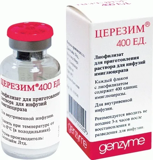 Cerezyme® 400 u powder for preparation of concentrate for infusion solution
