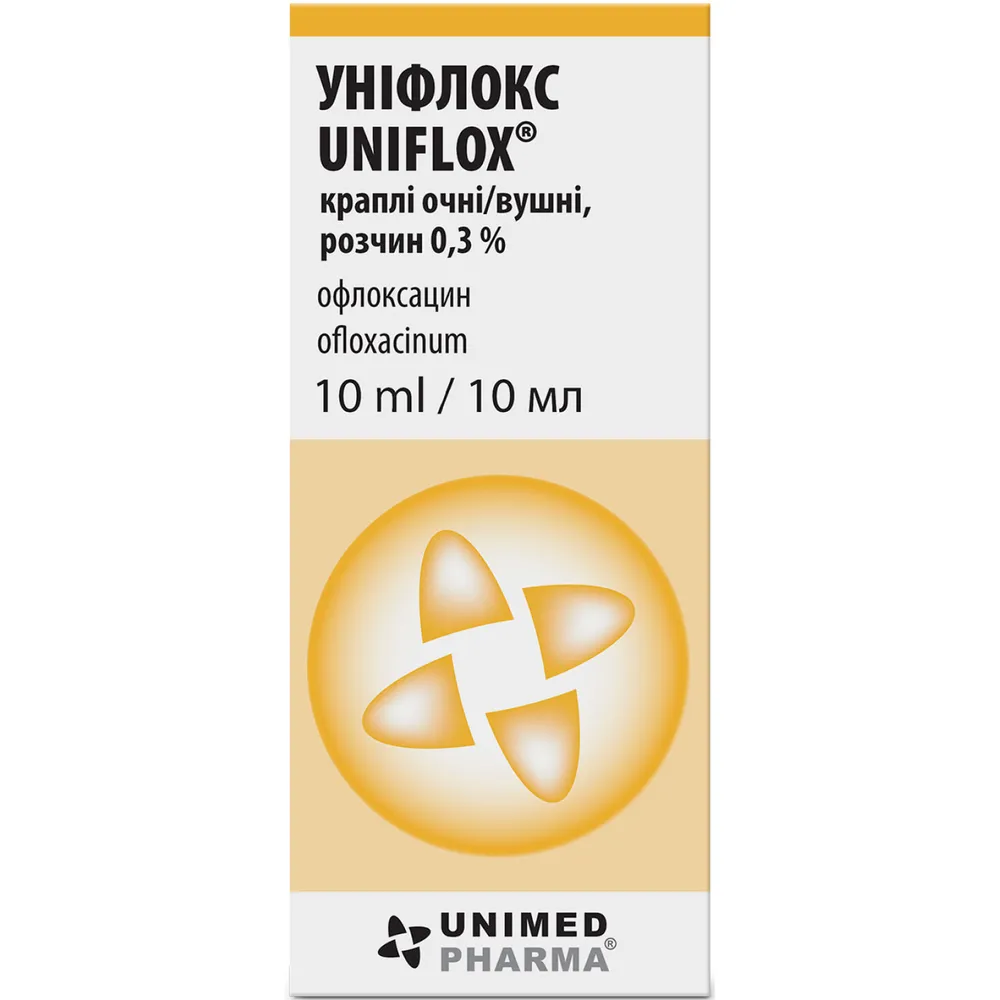 Унифлокс капли глазные/ушные, раствор