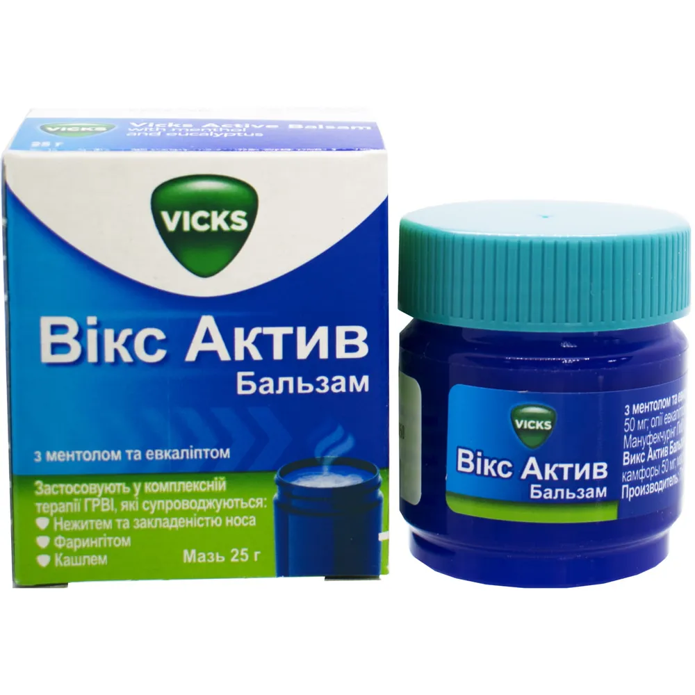 Vicks Active Balsamo con mentolo ed eucalipto unguento