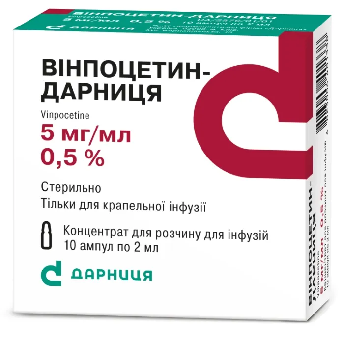 Винпоцетин концентрат, для инфузийного раствора